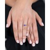 Bague ADEN Or 585 Blanc Tanzanite et diamants 1.85grs - vue V4