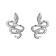 Boucles d'oreilles serpent animal Argent 925 Rhodié