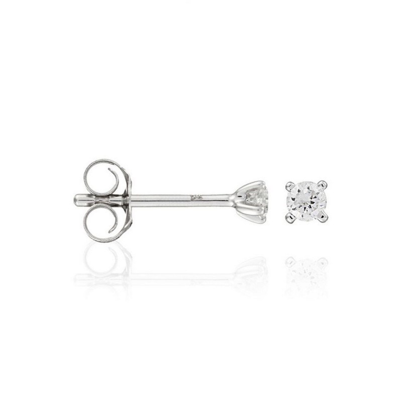 Boucles d'oreilles 'Nymphe Antique' Or blanc et Diamant