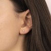 Boucles d'oreilles 'Nymphe Antique' Or blanc et Diamant - vue V2