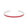 Bracelet jonc ouvert 'CORFOU' Émail rouge finition argentée - vue V1