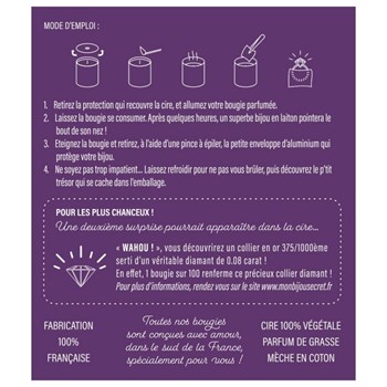 Bougie Bijou Zilveren halsketting - Sous les figuiers geur - 40u