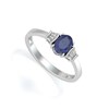 Bague ADEN Saphir et diamants sur Argent 925 1.99grs - vue V1