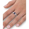 Bague ADEN Saphir et diamants sur Argent 925 1.99grs - vue V3