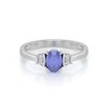 Bague ADEN Tanzanite et diamants sur Argent 925 1.99grs - vue V3