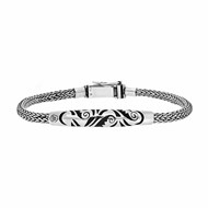 Bracelet argent tribal tresse homme