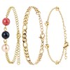 Lot de 3 bracelets SC Bohème en Laiton Finement doré orné de perles scintillantes - vue V1