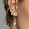 Lot de 2 paires de boucles d'oreilles SC Bohème en Laiton Rhodié argenté - vue V2