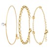 Lot de 3 bracelets SC Bohème en Acier Finement doré orné de cristaux scintillants - vue V1