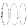 Lot de 3 bracelets SC Crystal en Acier Rhodié argenté - vue V1