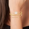 Lot de 3 bracelets SC Bohème en Laiton Finement doré orné d'un quartz rose - vue V2