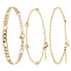 Lot de 3 bracelets SC Bohème en Acier Finement doré - vue V1