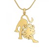 Collier astrologie  Lion  SC Bohème en Acier Finement doré - vue V1