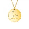 Collier astrologie  Cancer  SC Crystal orné de Cristaux scintillants en Acier Finement doré - vue V1