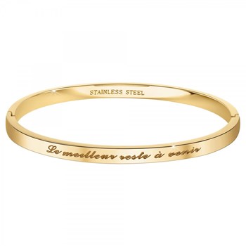 The best is yet to come - SC Crystal bracelet in fine gold-plated steel