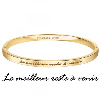 The best is yet to come - SC Crystal bracelet in fine gold-plated steel