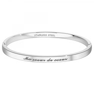 Ma soeur de coeur - Bracelet SC Crystal en Acier Rhodié argenté