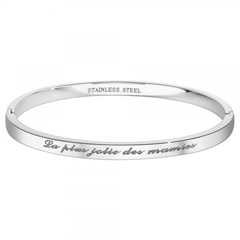 La plus jolie des mamies - SC Crystal armband in verzilverd gerhodineerd staal