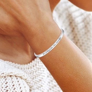 La plus jolie des mamies - SC Crystal armband in verzilverd gerhodineerd staal