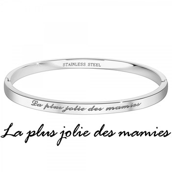 La plus jolie des mamies - SC Crystal armband in verzilverd gerhodineerd staal