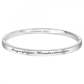 Magnifique Wonderwoman - SC Crystal armband in verzilverd gerhodineerd staal