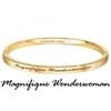 Magnifique Wonderwoman - Bracelet SC Crystal en Acier Finement doré - vue V3
