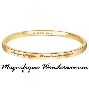 Magnifieke Wonderwoman - SC Crystal armband in fijn verguld staal