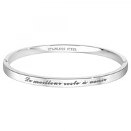 Le meilleur reste à venir - Bracelet SC Crystal en Acier Rhodié argenté