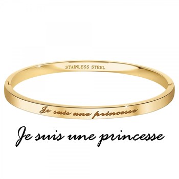 Je suis une princesse - SC Crystal armband in fijn verguld staal
