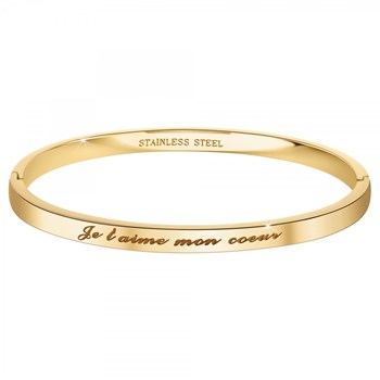 Je t'aime mon coeur - SC Crystal armband in fijn verguld staal