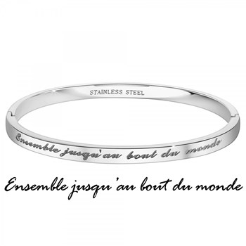 Ensemble jusqu'au bout du monde - SC Crystal armband in verzilverd gerhodineerd staal