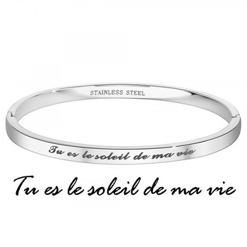 Jij bent het zonnetje in mijn leven - SC Crystal armband in verzilverd gerhodineerd staal