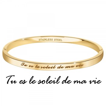 Jij bent het zonnetje in mijn leven - SC Crystal armband in fijn verguld staal