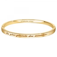 La plus géniale des mamans - Bracelet SC Crystal en Acier Finement doré