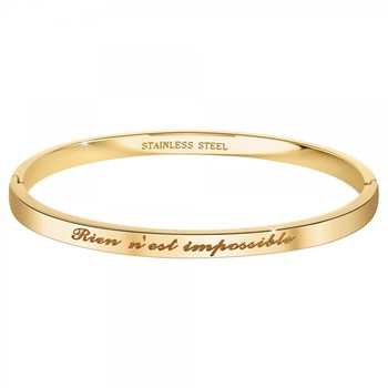 Niets is onmogelijk - SC Crystal armband in fijn verguld staal