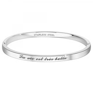La vie est très belle - Bracelet SC Crystal en Acier Rhodié argenté