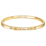 La vie est très belle - Bracelet SC Crystal en Acier Finement doré