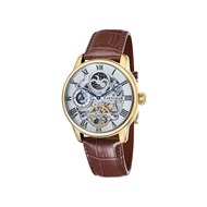 Montre homme automatique squelette Earnshaw - Bracelet cuir - Multifonctions - Longitude