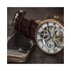 Montre homme automatique squelette Earnshaw - Bracelet cuir - Multifonctions - Longitude - vue V3