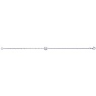 Bracelet Brillaxis argent rhodié solitaire 4 griffes
