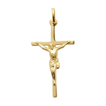Pendentif Brillaxis Christ crucifié plaqué or