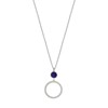 Collier Saunier argent cercle lapiz lazuli - vue V1