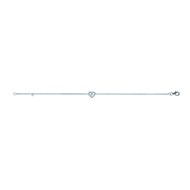 Bracelet Brillaxis argent rhodié petit coeur