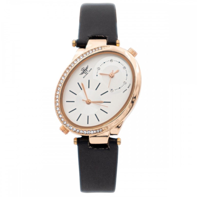 Montre Femme M. JOHN bracelet Cuir Noir