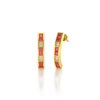 Boucles d'oreilles ADEN Or 585 Jaune Rubis et Diamants 2.40grs - vue V1