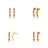 Boucles d'oreilles ADEN Or 585 Jaune Rubis et Diamants 2.40grs - vue V2