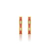 Boucles d'oreilles ADEN Or 585 Jaune Rubis et Diamants 2.40grs - vue V3