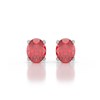 Boucles d'oreilles rubis ovale en argent 925 : élégantes et raffinées | Aden Boutique - vue V1