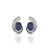 Boucles d'oreilles ADEN Saphir et Diamants sur Argent 925 2.10grs - vue V1