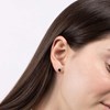 Boucles d'oreilles Or Blanc Diamant et Saphir - vue V2